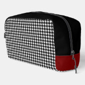 Gepersonaliseerde Houndstooth Dopp Kit Toilettasje (Rechterhoek)