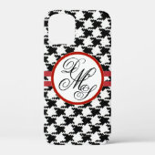 Gepersonaliseerde Houndstooth iPhone Case (Achterkant)