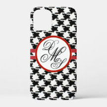 Gepersonaliseerde Houndstooth iPhone Case