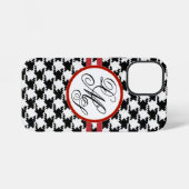 Gepersonaliseerde Houndstooth iPhone Case Hoesje (Achterkant horizontaal)