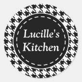 Gepersonaliseerde Houndstooth keuken Stickers (Voorkant)