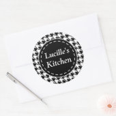 Gepersonaliseerde Houndstooth keuken Stickers (Envelop)