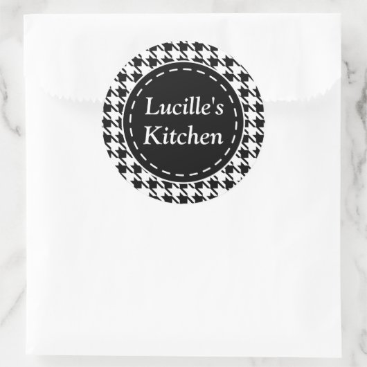 Gepersonaliseerde Houndstooth keuken Stickers (Tas)