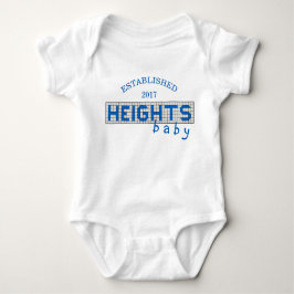 Gepersonaliseerde Houston Heights Blauw-witte Tege Romper