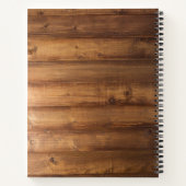 Gepersonaliseerde houten en laatconstructie notitieboek (Achterkant)