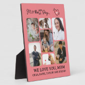 Gepersonaliseerde Houten Foto Plaque Gift voor Mam Fotoplaat (Zijkant)