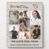 Gepersonaliseerde Houten Foto Plaque Gift voor Mam Fotoplaat (Voorkant)