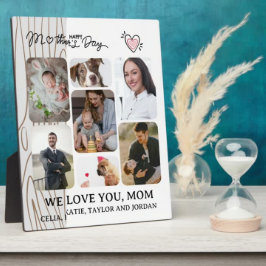Gepersonaliseerde Houten Foto Plaque Gift voor Mam Fotoplaat