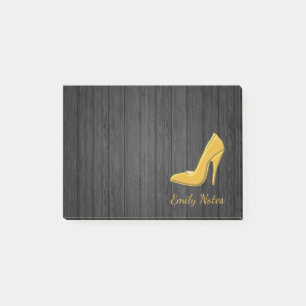 Gepersonaliseerde Houten Gouden hoge hielschoen Post-it® Notes