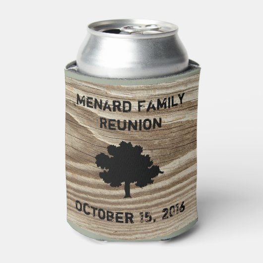 Gepersonaliseerde houten korrel kan gezellige houd blikjeskoeler (Blikje Voorkant)