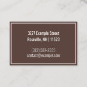 Gepersonaliseerde "houten panelen" (GB/Euro) Visitekaartje (Achterkant)