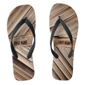 Gepersonaliseerde houten panelen teenslippers (Voetbed)