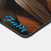 Gepersonaliseerde houten schors paneelbalie mat (Hoek)