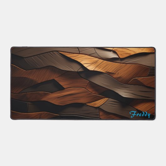 Gepersonaliseerde houten schors paneelbalie mat (Voorkant)