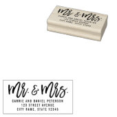 Gepersonaliseerde houten zegel in geborsteld charm rubberstempel (Gestempeld)