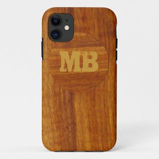 gepersonaliseerde houtextuur Case-Mate iPhone case (Achterkant)