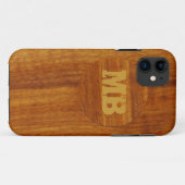 gepersonaliseerde houtextuur Case-Mate iPhone case (Achterkant (horizontaal))