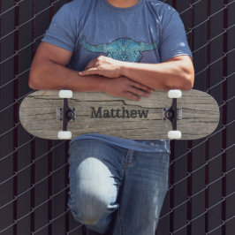 Gepersonaliseerde houtextuur persoonlijk skateboard