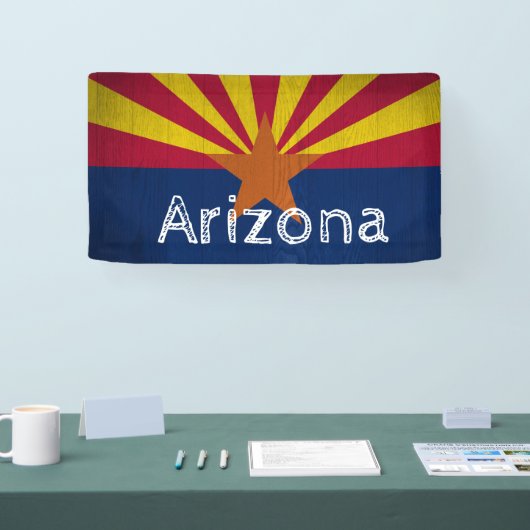 Gepersonaliseerde Houtkorrel Arizona Starburst Vla Spandoek (Beurs)