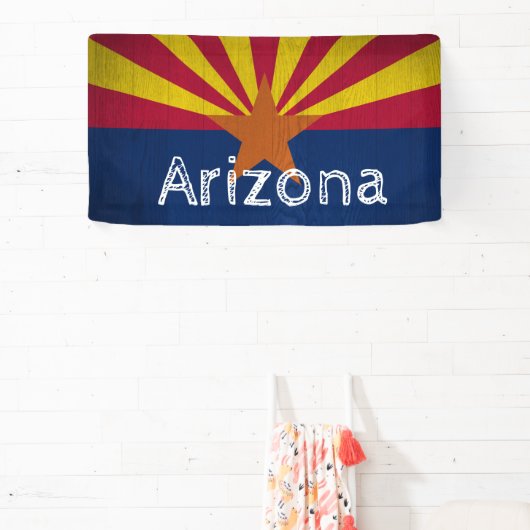 Gepersonaliseerde Houtkorrel Arizona Starburst Vla Spandoek (Insitu)