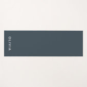 Gepersonaliseerde houtskool Blauw Custom Yogamat (Voorkant (horizontaal))
