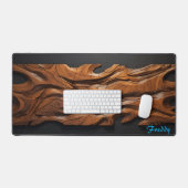 Gepersonaliseerde houtsnijwerk paneelbalie mat (Keyboard & Muis)