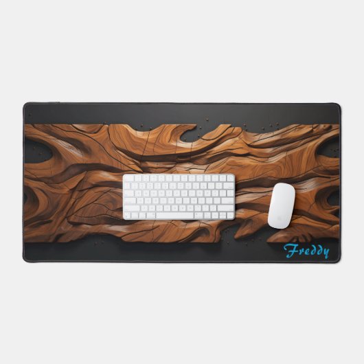 Gepersonaliseerde houtsnijwerk paneelbalie mat (Keyboard & Muis)