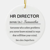 Gepersonaliseerde HR-directeurdefinitie Keramisch Ornament (Voorkant)