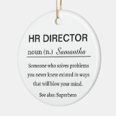 Gepersonaliseerde HR-directeurdefinitie Keramisch Ornament (Links)