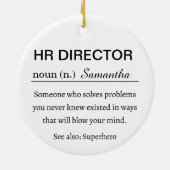 Gepersonaliseerde HR-directeurdefinitie Keramisch Ornament (Achterkant)