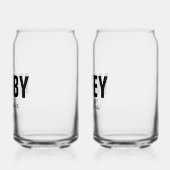 Gepersonaliseerde Hubby & Wifey Naam Blikvorm Glas (Links)