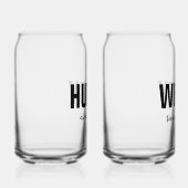 Gepersonaliseerde Hubby & Wifey Naam Blikvorm Glas (Rechts)