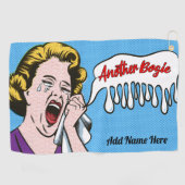 Gepersonaliseerde Huilende Golfer Golf Handdoek (Horizontaal)