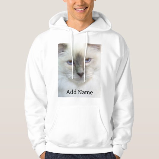 Gepersonaliseerde huisdier foto en naam Gepersonal Hoodie (Voorkant)
