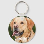 Gepersonaliseerde huisdier foto hondenliefhebber a sleutelhanger (Voorkant)