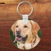 Gepersonaliseerde huisdier foto hondenliefhebber a sleutelhanger (Voorkant)