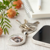 Gepersonaliseerde huisdier foto hondenliefhebber a sleutelhanger (Zijkant)