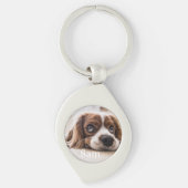 Gepersonaliseerde huisdier foto hondenliefhebber a sleutelhanger (Voorkant)