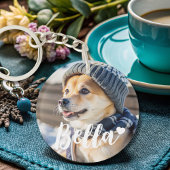 Gepersonaliseerde huisdier foto hondenliefhebber a sleutelhanger