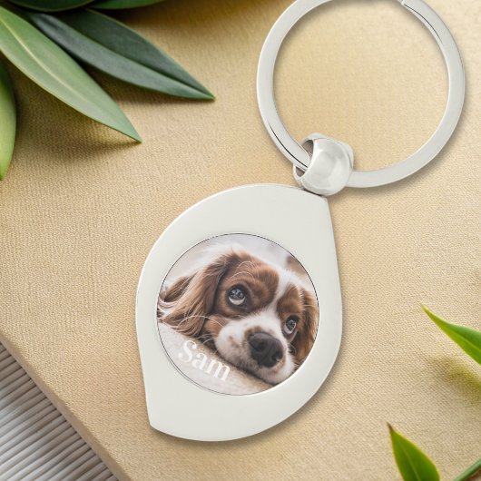 Gepersonaliseerde huisdier foto hondenliefhebber a sleutelhanger