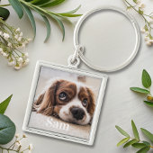 Gepersonaliseerde huisdier foto hondenliefhebber a sleutelhanger