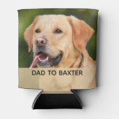 Gepersonaliseerde huisdier foto Vaderdag Blikjeskoeler (Voorkant)