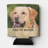 Gepersonaliseerde huisdier foto Vaderdag Blikjeskoeler (Achterkant)