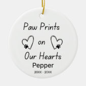 Gepersonaliseerde huisdier hond kat memorial custo keramisch ornament (Voorkant)