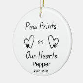 Gepersonaliseerde huisdier hond kat memorial custo keramisch ornament (Links)