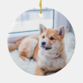 Gepersonaliseerde huisdier hond kat memorial custo keramisch ornament (Achterkant)