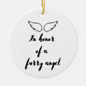 Gepersonaliseerde huisdier hond kat memorial custo keramisch ornament (Voorkant)