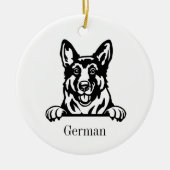 Gepersonaliseerde huisdier ornament van Duitse Her (Voorkant)