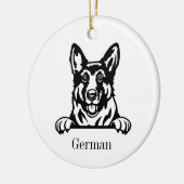 Gepersonaliseerde huisdier ornament van Duitse Her (Links)