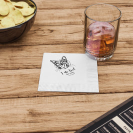 Gepersonaliseerde huisdier portret cocktail servet